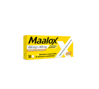 Maalox 400mg+400mg senza zucchero bruciore e iperacidità di stomaco occasionale 30 compresse masticabili