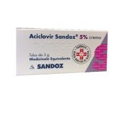 Aciclovir Sandoz 5% herpes labiale crema 3 grammi