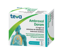 Ambroxol Teva Dorom 15mg/2ml mucolitico soluzione da nebulizzare 10 fiale 2ml