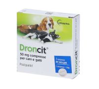 Droncit 50mg antiparassitario intestinale per cani e gatti 2 compresse