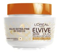 Elvive Olio Straordinario Maschera 1001 Usi Olio Extra-Fine di Cocco per Capelli da Normali a Secchi 300ml