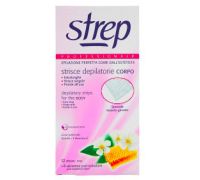 Strep Professionale Strisce Depilatorie Corpo 12 Strisce + 4 Salviettine Post-Epilazione