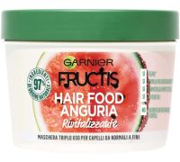 Garnier Fructis Hair Food Anguria Rivitalizzante Maschera Triplo Uso per Capelli da Normali a Fini 390ml