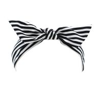 Cerchietto Righe Nero 1pz