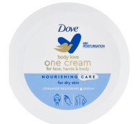 Dove Body Love Crema Leggera Per Viso Mani e Corpo Nourishing Care per Pelle Secca 250ml