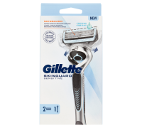 Gillette SkinGuard Sensitive Flexball 1 Manico + 2 testine di ricambio con Aloe