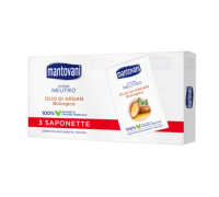 Mantovani Sapone Neutro Con Olio Di Argan Biologico 3 Saponette da 90 grammi