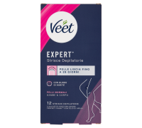 Veet Expert Strisce Depilatorie Gambe e Corpo Pelli Normali 12 Strisce