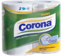 Corona carta igienica uso domestico 4 rotoli