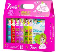 7Days Beauty Calendar Set di Maschere Viso in Tessuto Per la Cura della Pelle 8 pezzi