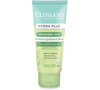 Clinians Hydra Plus Maschera Viso Purifica&Riequilibra con Argilla Verde e Olio di Canapa per Pelli Miste o Impure 75ml