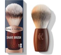 King C. Gillette Pennello da Barba con Fibre morbide e manico In legno