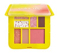 Pupa color trip palette occhi e viso 001 pretty trip ombretti multi-finish + blush illuminante