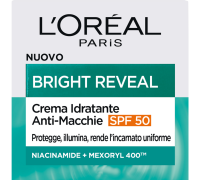 L''Oréal Paris Bright Reveal spf 50+ crema idratante con niacinamide anti macchie 50ml
