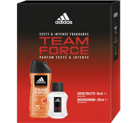 Adidas Team Force fragranza speziata e intensa cofanetto con eau de toilette 50ml + docciaschiuma 250ml