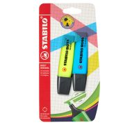 Stabilo boss original evidenziatori colori assortiti giallo/azzurro blister 2 pezzi