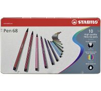 Stabilo pen 68 pennarello premium colori assortiti scatola in metallo 10 pezzi