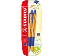 Stabilo pointball penna a sfera a scatto co2 neutral pack da 2 blu