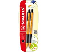 Stabilo pointball penna a sfera a scatto co2 neutral pack da 2 nero