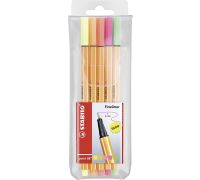 Stabilo penne fineliner point 88 colori neon assortiti 5 pezzi