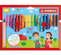 Stabilo cappi pennarello con cordino porta cappuccio colori assortiti 18 pezzi