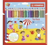 Stabilo trio thick matita colorata triangolare colori assortiti 24 pezzi