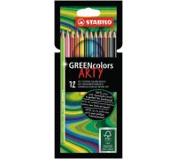 Stabilo greencolors arty matita colorata ecosostenibile colori assortiti 12 pezzi