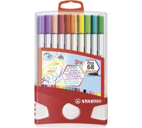 Stabilo pen 68 brush colorparade pennarello premium con punta a pennello colori assortiti desk-set 20 pezzi