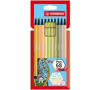 Stabilo pen 68 soft colors pennarello premium colori assortiti 10 pezzi