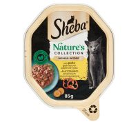 Sheba Nature's Collection bocconcini con pollo guarnito con peperone rosso in salsa per gatto 85 grammi