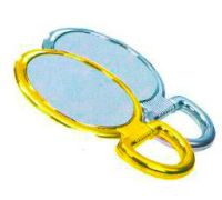 Biffoli specchio con base colore argento