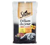 Sheba Délices du Jour cibo umido per gatto in salsa con pollo e tacchino 6 x 50 grammi