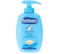 Mantovani Sapone mani Liquido Neutro con Elastina Per Pelli Sensibili Talco e Fiori Bianchi 300ml