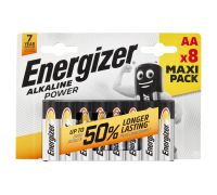 Energizer alkaline power AA batterie alcaline uso quotidiano 8 pezzi