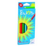 Elios pastelli in legno colori assortiti 12 pezzi