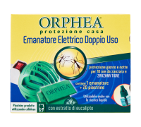 Orphea emanatore elettrico antizanzare comuni e tigre doppio uso con estratto di eucalipto 1 diffusore + 20 piastrine