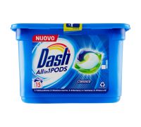 Dash pods all in 1 classico detersivo lavatrice in capsule 15 pezzi