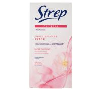 Strep Crystal strisce depilatorie corpo 20 pezzi + salviettine post epilazione 4 pezzi