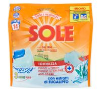 Sole igiene e freschezza caps detergenti con estratti di eucalipto 14 pezzi x 20 grammi