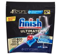 Finish ultimate all in one regular pastiglie lavastoviglie azione completa 20 pezzi 258 grammi