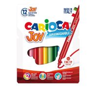Carioca joy pennarelli superlavabili punta soft colori assortiti 12 pezzi