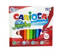 Carioca jumbo pennarelli superlavabili punta maxi colori assortiti 12 pezzi