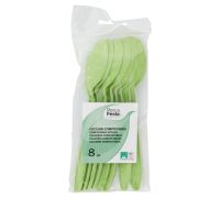 PerLa Festa Compostable cucchiai compostabili verde 8 pezzi