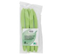 PerLa Festa Compostable coltelli compostabili verde 8 pezzi