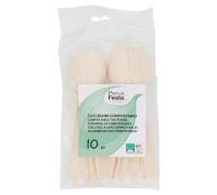 PerLa Festa Compostable cucchiaini compostabili bianco 10 pezzi
