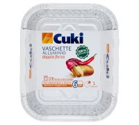 Cuki Cuoce vaschette alluminio doppia forza riciclabili 1 porzione 6 pezzi