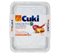 Cuki Cuoce vaschette alluminio doppia forza riciclabili 4 porzioni 4 pezzi