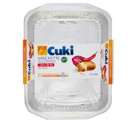 Cuki Cuoce vaschette alluminio ultra-forza riciclabili con manici 8 porzioni 2 pezzi