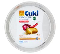 Cuki Cuoce vaschette alluminio ultra-forza riciclabili 10 porzioni 2 pezzi