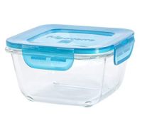 Bormioli Frigoverre Evolution contenitore quadrato in vetro con coperchio in plastica 14 x 14cm 1 pezzo